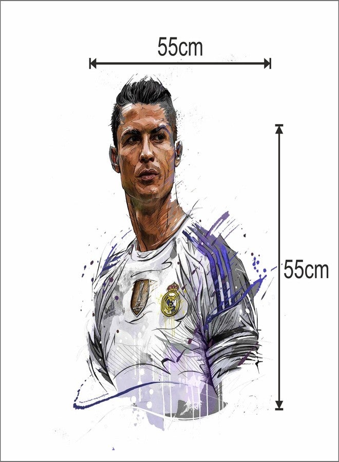 Sticker Yard Christiano Ronaldo Vinyl Wall Sticker for Living Room/Bedroom/Office and All Decorative Wall Stickers Size 55X55CM - Image 4